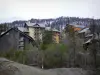Puy-Saint-Vincent - Casas y edificios de la estación de esquí (deportes de invierno) en el Parque Nacional de Ecrins
