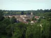 Rancon - Vue sur les maisons et l'église fortifiée du village, en Basse-Marche (vallée de la Gartempe)