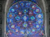Reims - Innere der Kathedrale Notre-Dame: Rosette Kirchenfenster (Fensterrose)
