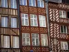Rennes - Old Town: gevels van oude huizen met houten zijkanten van de Champ-Jacquet
