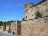 La Réole - Quat'Sos kasteel en wallen van de middeleeuwse stad