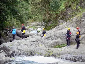 Río Langevin - Barranquismo en el río Langevin