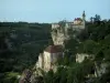 Rocamadour - Schloß, Felsen, Heiligtümer und Häuser des Dorfes, im Regionalen Naturpark der Causses du Quercy