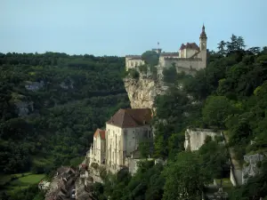 Rocamadour - Castle, cliff, sanctuaries and houses of the village, in the Regional Nature Park of the Quercy Limestone Plateaus