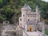 La Roche castle - Château of Gothic style; in Saint-Priest-la-Roche