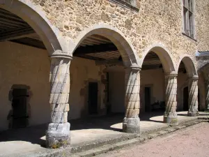 Rochechouart castle - Arcaded gallery of the castle