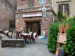 Rodez - Terrace of a restaurant