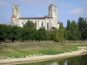 La Romieu collegiate church - Saint-Pierre collegiate church, orchard and pond