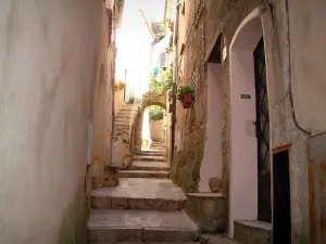 Roquebrune-Cap-Martin - Straat en de huizen