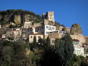 Roquebrune-Cap-Martin - Houses and keep of the hilltop village
