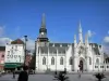 Roubaix - Saint-Martin church, Grand'Place square and houses of the city