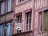 Rouen - Facciate di case con pareti di legno