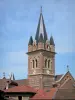 Roybon - Torre sineira da igreja neo-românica de Saint-Jean-Baptiste