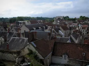 Saint-Aignan-sur-Cher - Vue sur les toits des maisons de la cité médiévale, dans la vallée du Cher