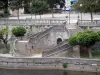 Saint-Antonin-Noble-Val - Stairs of the Promenade des Moines along River Aveyron 