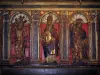 Saint-Bertrand-de-Comminges - Dentro de la Catedral de Santa María del panel de pantalla de cruz