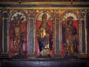 Saint-Bertrand-de-Comminges - Inside of the Sainte-Marie cathedral: panel of the rood screen