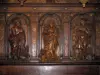 Saint-Bertrand-de-Comminges - Inside of the Sainte-Marie cathedral: panel of the rood screen