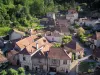 Saint-Cirq-Lapopie - Houses of the village, in the Lot valley, in the Quercy