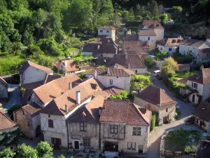 Saint-Cirq-Lapopie - Case del villaggio nella valle del Lot nel Quercy