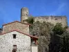 Saint-Floret - Hilltop dungeon overhanging the houses of the village