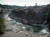 Saint-Juéry - Site du Saut du Tarn (Saut de Sabo) : rivière (le Tarn) et usine