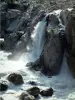 Saint-Juéry - Stätte des Saut du Tarn (Saut de Sabo): Wasserfall und Felsen