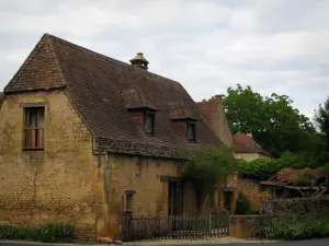 Saint-Léon-sur-Vézère - Huizen in het dorp, in de Perigord