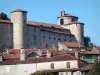 Saint-Lizier - Palais des Évêques (palais épiscopal) abritant le musée départemental d'art et de tradition populaire, cathédrale Notre-Dame de la Sède et toits de la cité