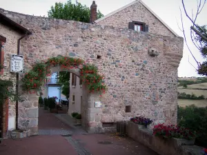 Saint-Maurice-sur-Loire - Porche flores (flores) y casas de pueblo