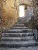 Saint-Montan - Stairway in the medieval village