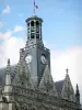 Saint-Quentin - Pediments and carillon of the Town Hall