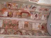 Saint-Savin abbey - Inside of the abbey church: Romanesque murals (frescoes)