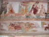 Saint-Savin abbey - Inside of the abbey church: Romanesque murals (frescoes)