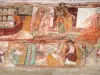 Saint-Savin abbey - Inside of the abbey church: Romanesque murals (frescoes)