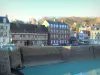 Saint-Valery-en-Caux - Wharf y casas de la ciudad (balneario), en el País de Caux