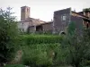 Sainte-Croix-en-Jarez - Church bell tower, gardens and buildings of the former Carthusian monastery (former convent); in the Regional Natural reserve of Pilat