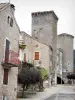 Sainte-Eulalie-de-Cernon - Casas de piedra y las torres del antiguo comandante