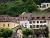 Salins-les-Bains - Gevel van huizen in het kuuroord