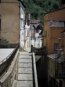 Saorge - Treppe und Häuser des mittelalterlichen Dorfes