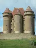 Sarzay castle - Stately lodge and towers of the medieval fortress