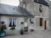 Saumur - Houses, one decorated with flowers