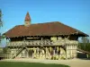 Savoyard Bresse - Forest farm-museum: Bressan farmhouse with a Saracen chimney; in Courtes