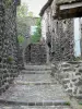 Sceautres - Ruelle pavée et maisons en pierre du village