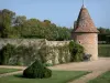 Schloss Beauvoir - Schlossgarten; auf der Gemeinde Saint-Pourçain-sur-Besbre, im Tal der Besbre