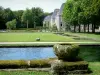 Schloss von Courances - Wasserbassin des Schlossparks mit Blick auf das Schloss