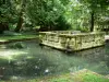 Schloss von Courances - Schlosspark: der Dôme umgeben von Wasser und Bäumen