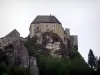 Schloß Joux - Burg (Fort) auf ihrem Adlerhorst sitzend, in La Cluse-et-Mijoux
