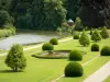 Schloss von Le Lude - Gärten des Schlosses von Le Lude: unterer Garten (Garten französischer Art) am Ufer des Flusses Loir