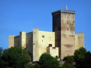 Schloß von Mauvezin - Mittelalterliche Festung und ihr viereckiger Bergfried bergend ein Museum; in den Baronnies